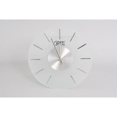 5681 GIPFEL Настенные часы круглые (стекло)  25 см